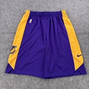 Los Angeles Lakers Shorts Mens Large Tall Purple Yellow NBA Basketball Nike